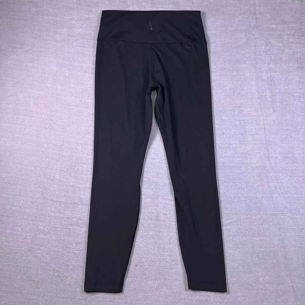 Nike Dri-Fit One High Rise 7/8 Leggings Womens Large Black Polyester Spandex